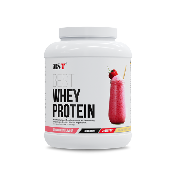 Protein Best Whey + Enzyme 900 g Strawberry
